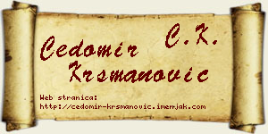 Čedomir Krsmanović vizit kartica
